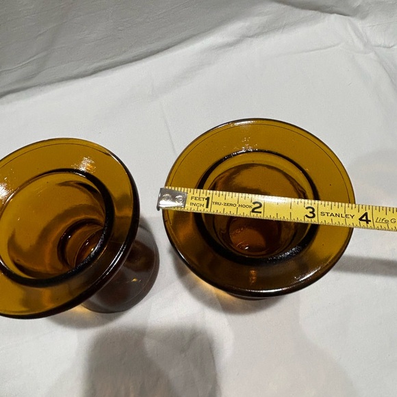 Dansk Designs, Dark Amber Glass Candle Holder or Vase, Jens Quistgaart Design - Picture 5 of 6